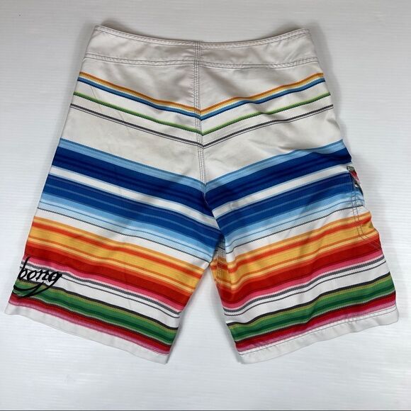 Billabong Board Shorts Mexican Blanket Stripes Men's Size 32 Wax Comb - Picture 2 of 9